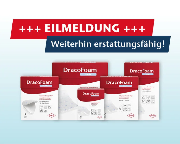 DracoFoam Infekt Produkte bleiben erstattungsfähig!