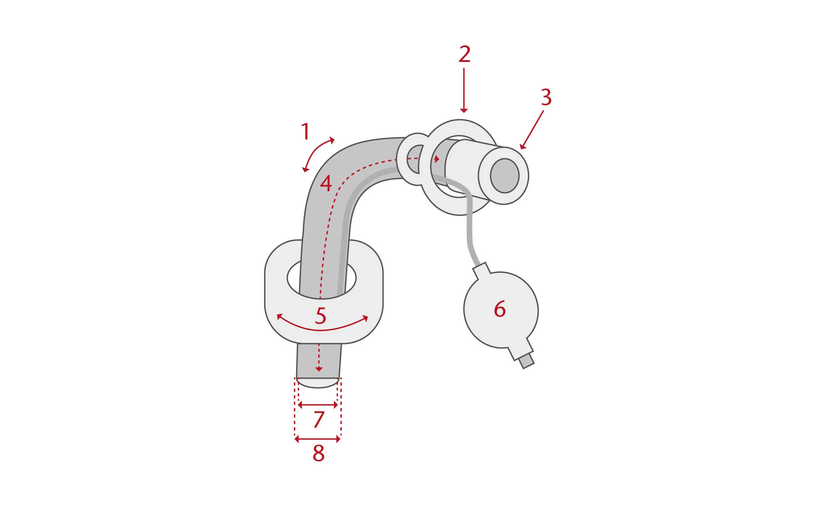 Schematische Darstellung einer Trachealkanüle